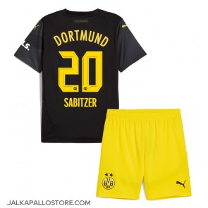 Borussia Dortmund Marcel Sabitzer #20 Vieraspaita Lapsille 2024-25 Lyhythihainen (+ shortsit)